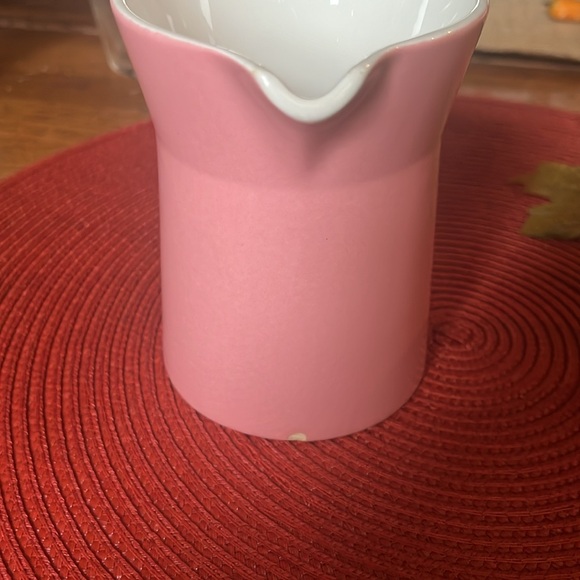 Vtg Mid Century Modern Mikasa Duplex Ben Seibel Pink/White Creamer & Sugar Set - Picture 3 of 6